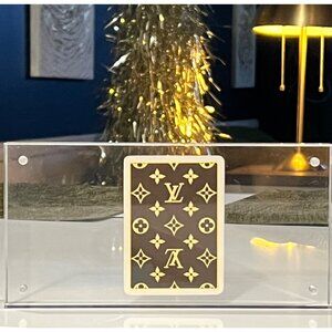 Louis Vuitton Monogram JOKER playing card in Brown and Tan/Cream